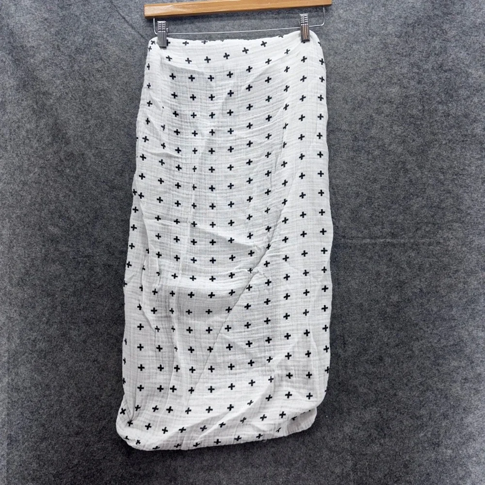 Modern Burlap Organic‎ Cotton Changing Pad Cover Set of 2 Crosses & Mickey Mouse